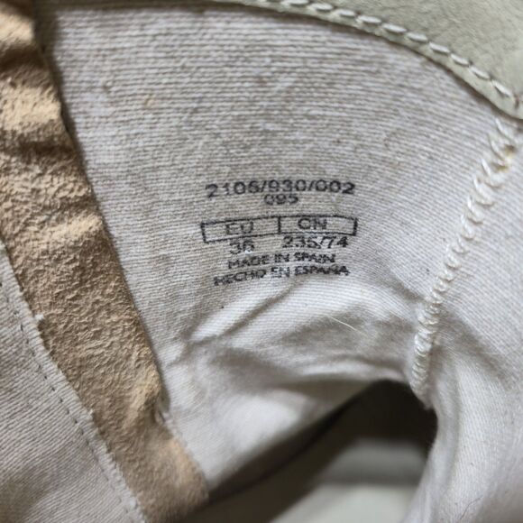 Zara Boots Women Size 5.5-6 EU 36 Leather Cream Ivory  Western Cowboy Ankle Boot - Picture 8 of 12